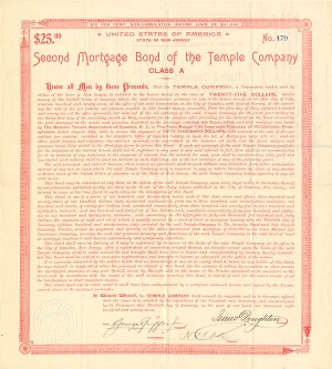 Second Mortgage Bond of the Temple Co.